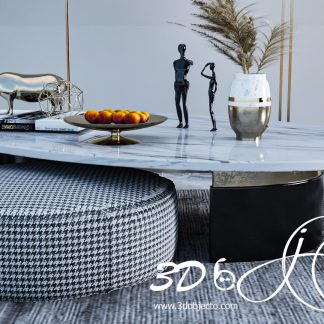 Marble coffee table