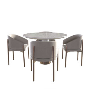 Dining Table with Four Chairs