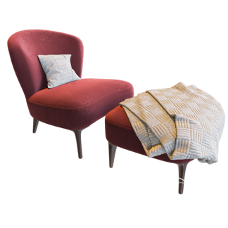 Chair with Pouf