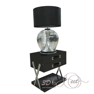 Black Lamp Table