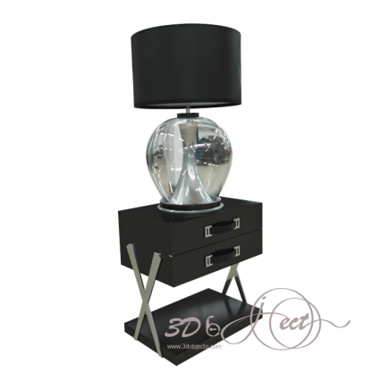 Black Lamp Table