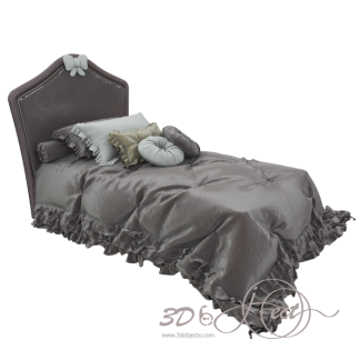Gray Twin Bed