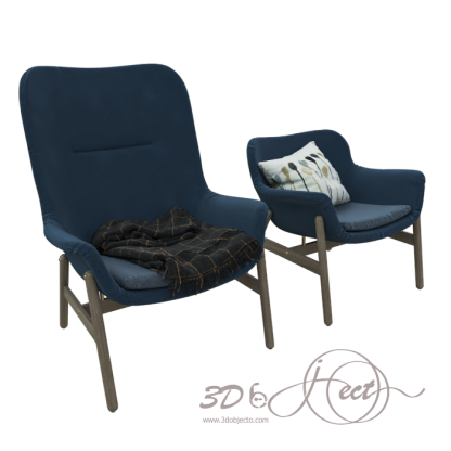 Navy Blue Armchair