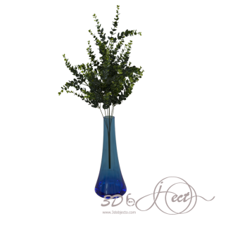 Blue Vase with flower