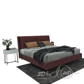 Bed with Side Table