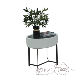 Side Table with Plant