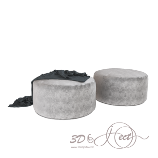 Gray Pouf