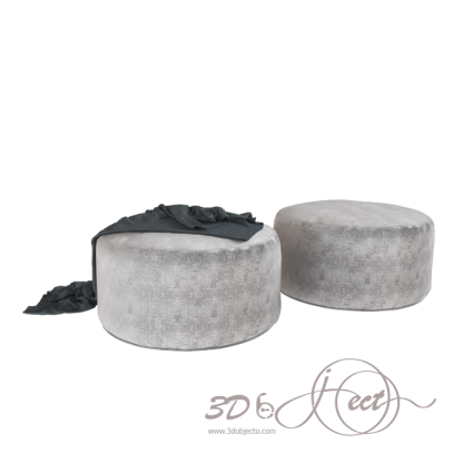 Gray Pouf