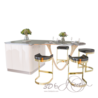 Free 3D Bar-Table Models
