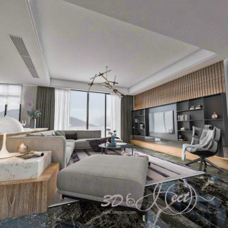 Living Room And Kitchen