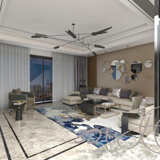 Living Room And Kitchen